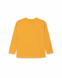 T-shirt tricoté fille orange et rose Fleurs d'hiver T-shirt tricoté fille orange et rose Fleurs d'hiver