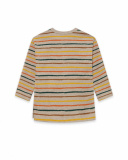 T-shirt Maille Beige Et Orange Garçon Natural Grown T-shirt Maille Beige Et Orange Garçon Natural Grown