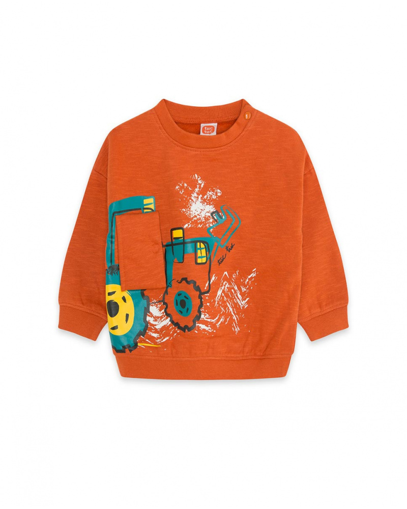 Sweat Orange Plush Garçon Natural Grown