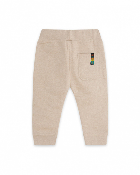 Pantalon Peluche Garçon Beige Et Orange Natural Grown Pantalon Peluche Garçon Beige Et Orange Natural Grown