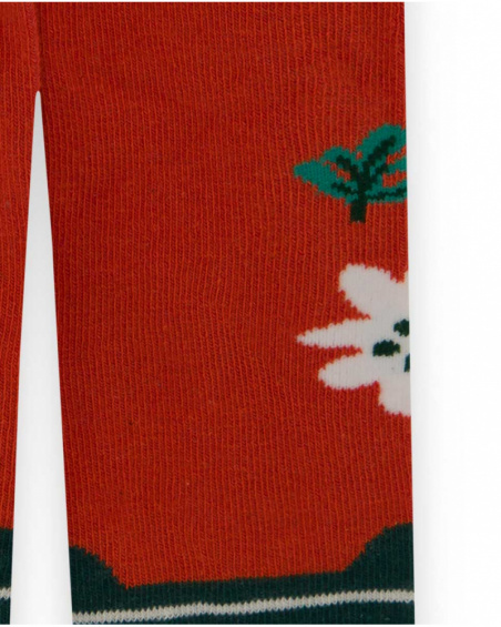 Collants Orange Fille Natural Grown Collants Orange Fille Natural Grown