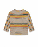 T-shirt Maille Beige Et Orange Fille Natural Grown T-shirt Maille Beige Et Orange Fille Natural Grown