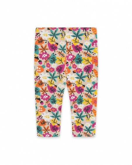 Legging en peluche beige pour fille Natural Grown Legging en peluche beige pour fille Natural Grown