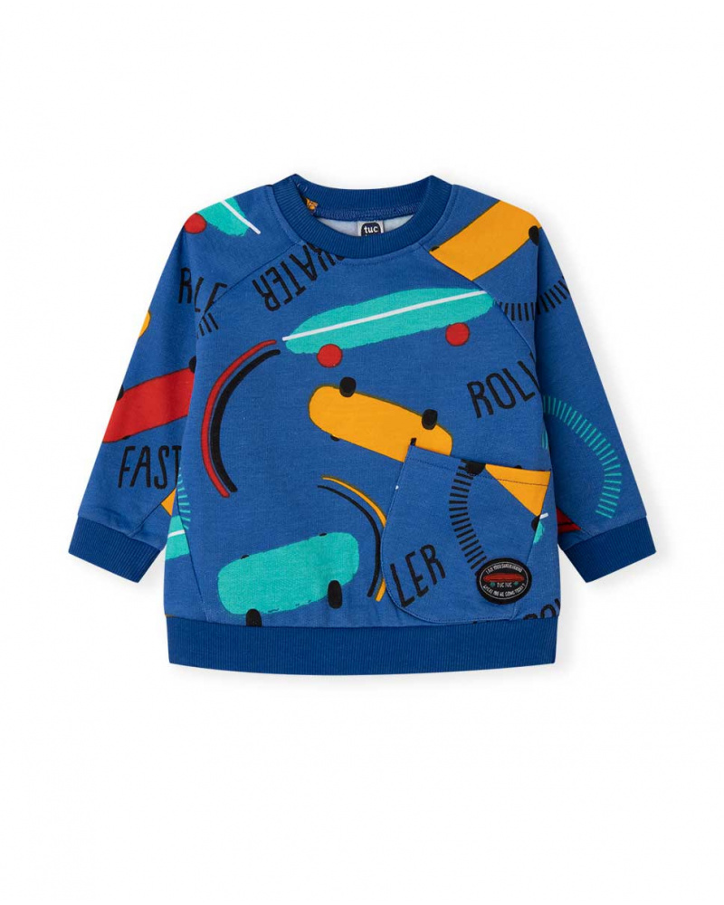 Sweat en peluche Connect Kids bleu