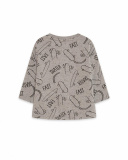 T-shirt en maille gris et noir enfant Connect T-shirt en maille gris et noir enfant Connect