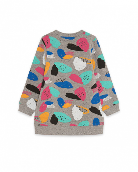 Robe en peluche grise pour fille Connect