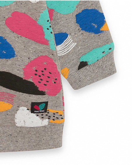 Robe en peluche grise pour fille Connect