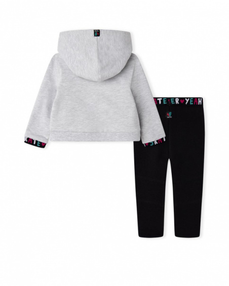 Sweat-shirt et legging en peluche noirs Connect Girl Sweat-shirt et legging en peluche noirs Connect Girl