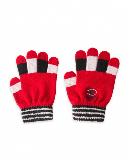 Gants Tricot Rouge Enfant Fishing Club