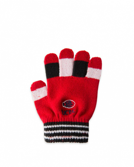Gants Tricot Rouge Enfant Fishing Club