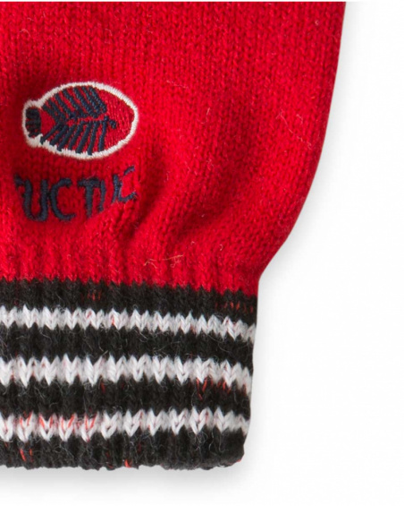 Gants Tricot Rouge Enfant Fishing Club