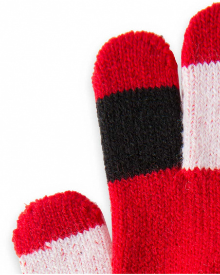 Gants Tricot Rouge Enfant Fishing Club