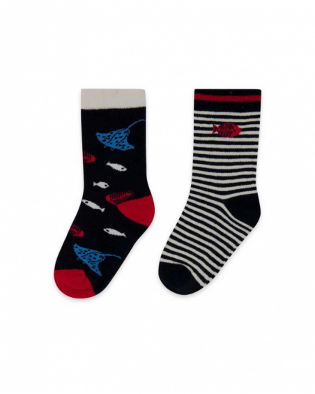 Set 2 Chaussettes Garçon Bleu Fishing Club Set 2 Chaussettes Garçon Bleu Fishing Club