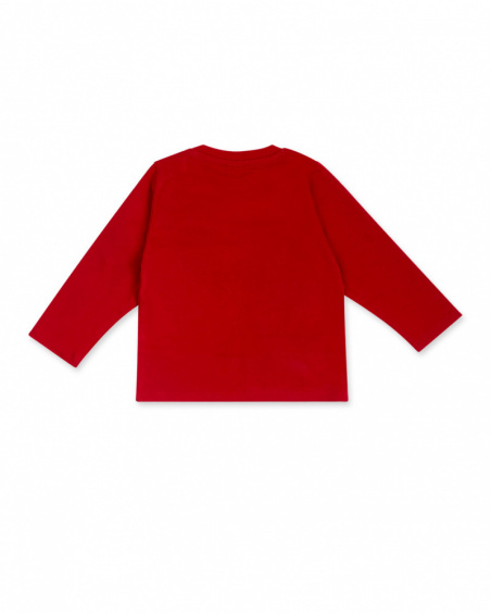 T-shirt Tricoté Rouge Et Bleu Boy Fishing Club T-shirt Tricoté Rouge Et Bleu Boy Fishing Club