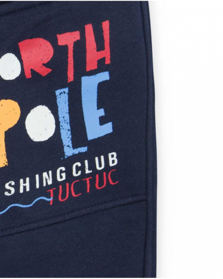 Pantalon Peluche Bleu Et Rouge Boy Fishing Club Pantalon Peluche Bleu Et Rouge Boy Fishing Club