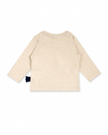 T-shirt En Maille Blanc Et Bleu Boy Fishing Club T-shirt En Maille Blanc Et Bleu Boy Fishing Club