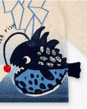 T-shirt En Maille Blanc Et Bleu Boy Fishing Club T-shirt En Maille Blanc Et Bleu Boy Fishing Club