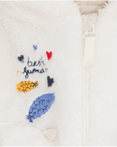 Fille Veste Fourrure Blanche Fishing Club Fille Veste Fourrure Blanche Fishing Club