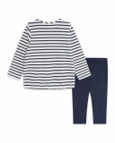 T-shirt Et Legging En Maille Bleu Fille Fishing Club T-shirt Et Legging En Maille Bleu Fille Fishing Club