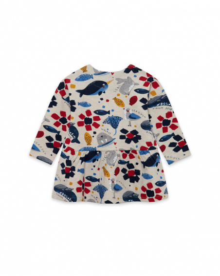 Robe en peluche bleue pour fille Club de pêche
