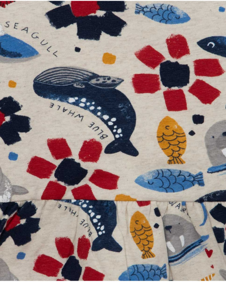 Robe en peluche bleue pour fille Club de pêche