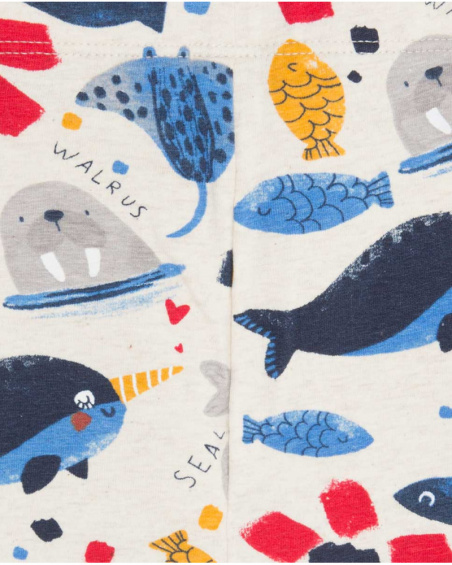 Fille Blanc Plush Legging Fishing Club