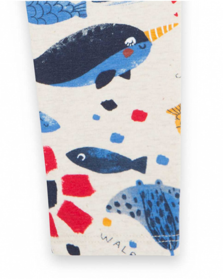 Fille Blanc Plush Legging Fishing Club