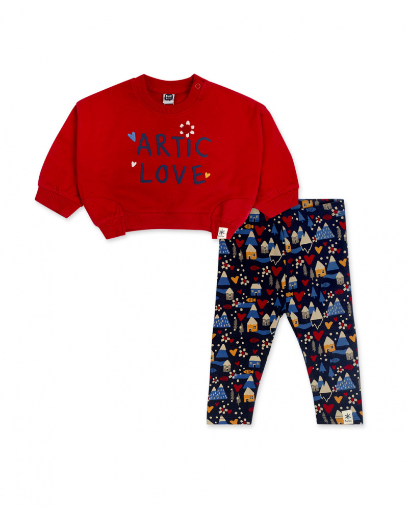 Fille Rouge Sweat En Peluche Et Legging Fishing Club