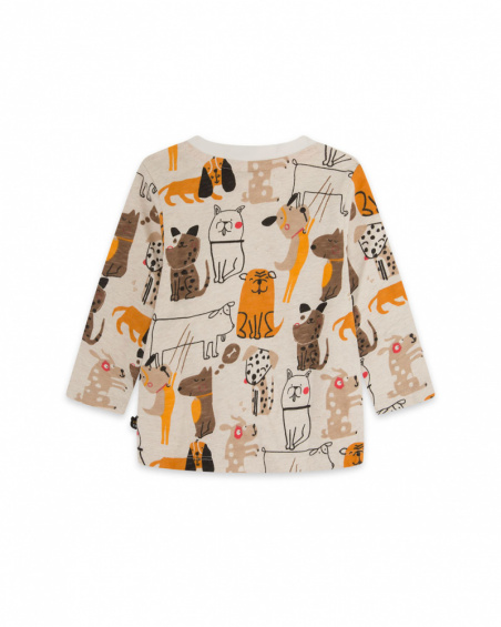 T-shirt en maille orange Boy Dog'S Mix
