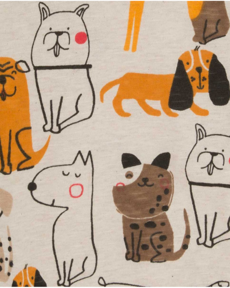 T-shirt en maille orange Boy Dog'S Mix