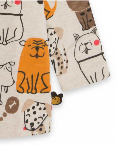T-shirt en maille orange Boy Dog'S Mix