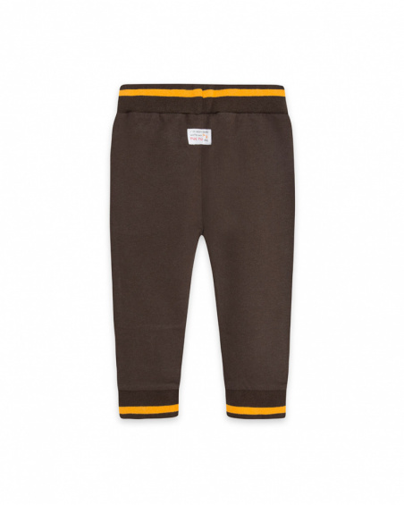Pantalon Peluche Marron Et Orange Boy Dog'S Mix