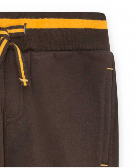 Pantalon Peluche Marron Et Orange Boy Dog'S Mix