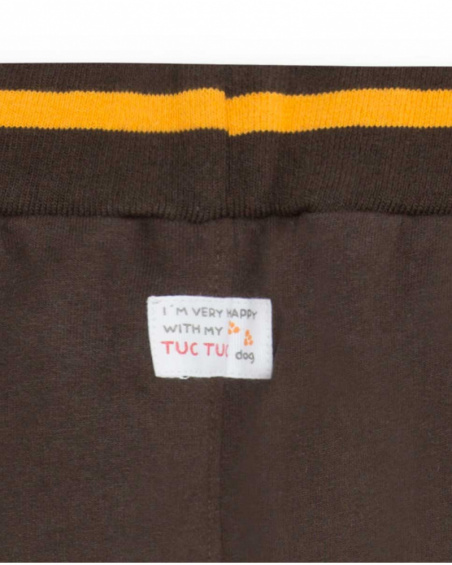 Pantalon Peluche Marron Et Orange Boy Dog'S Mix