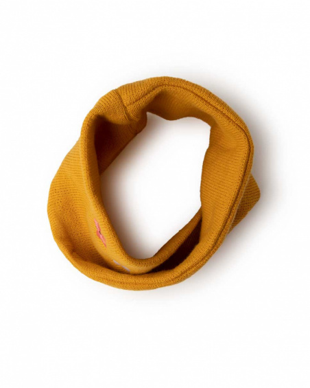 Bonnet Et Tour De Cou En Tricot Orange Girl Dog'S Mix