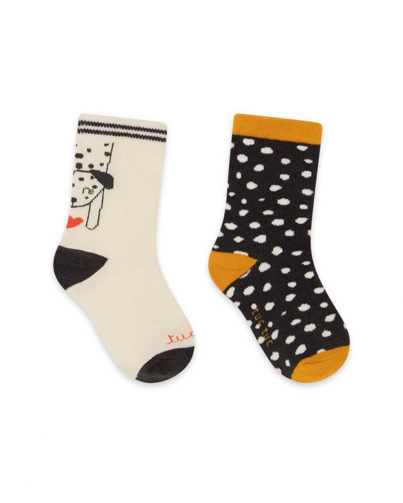 Set 2 Chaussettes Fille Marron Dog'S Mix