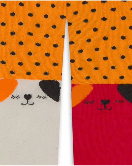 Collant Orange Fille Dog'S Mix