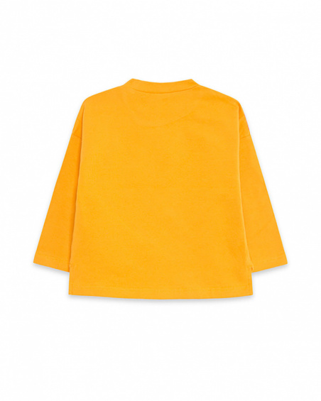 T-shirt en maille orange pour fille Dog'S Mix T-shirt en maille orange pour fille Dog'S Mix