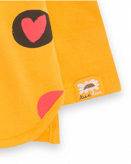 T-shirt en maille orange pour fille Dog'S Mix T-shirt en maille orange pour fille Dog'S Mix