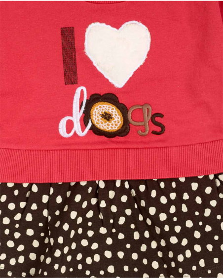 Robe Peluche Rose Et Marron Girl Dog'S Mix Robe Peluche Rose Et Marron Girl Dog'S Mix