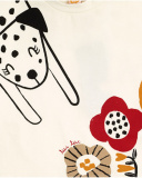 T-shirt en maille blanc et orange fille Dog'S Mix T-shirt en maille blanc et orange fille Dog'S Mix