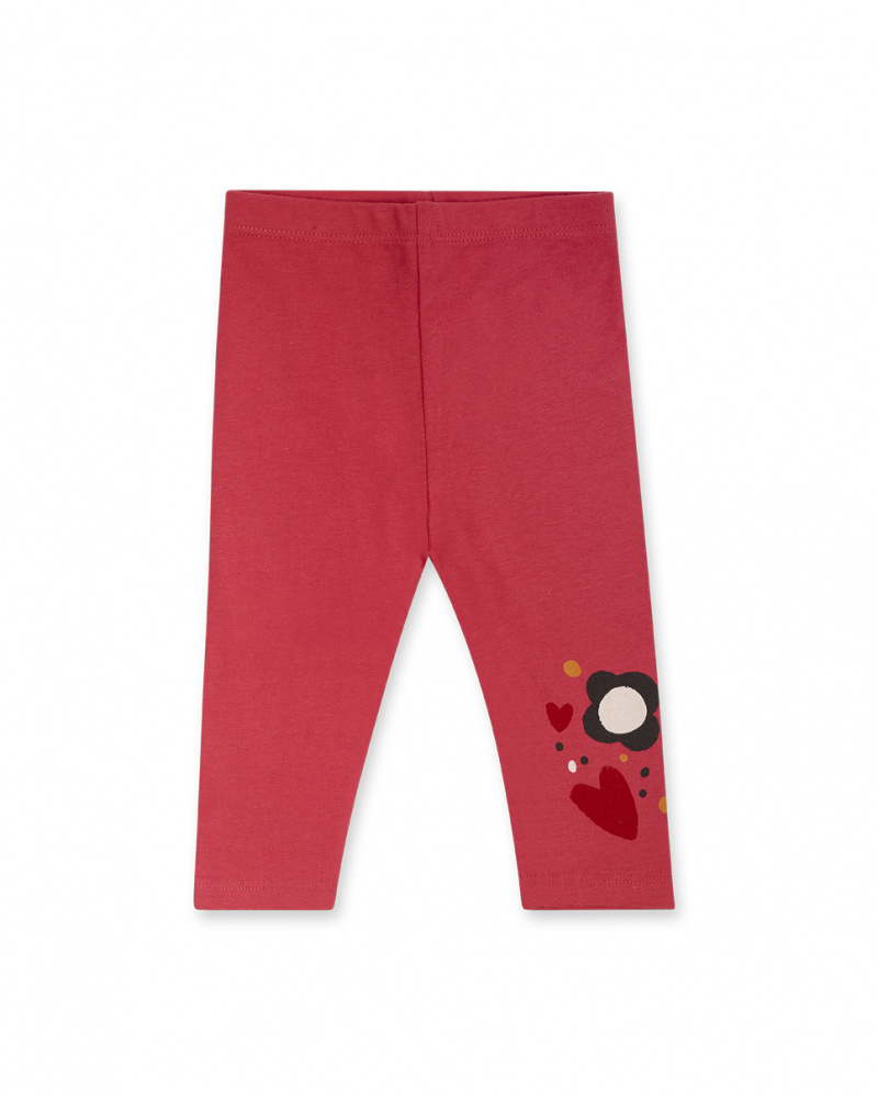 Legging en maille rose pour fille Dog'S Mix