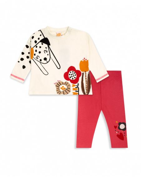 T-shirt Et Legging Maille Orange Fille Dog'S Mix T-shirt Et Legging Maille Orange Fille Dog'S Mix