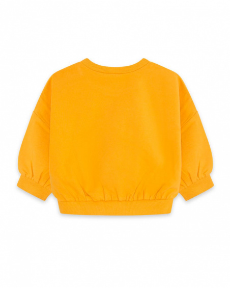 Sweat Peluche Orange Et Marron Fille Dog'S Mix Sweat Peluche Orange Et Marron Fille Dog'S Mix