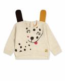 Sweat Peluche Beige Et Marron Fille Dog'S Mix Sweat Peluche Beige Et Marron Fille Dog'S Mix