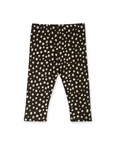 Legging en peluche marron pour fille Dog'S Mix