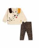 Sweat Et Legging Peluche Beige Et Marron Girl Dog'S Mix Sweat Et Legging Peluche Beige Et Marron Girl Dog'S Mix
