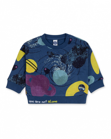 Sweat en peluche bleu pour garçon Galaxy Friends Sweat en peluche bleu pour garçon Galaxy Friends