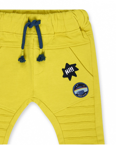 Pantalon Peluche Vert Et Bleu Garçon Galaxy Friends