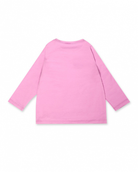 T-shirt en maille rose et bleu fille Galaxy Friends